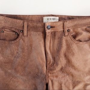 Free People Soft Vegan Leather Skinny Jean